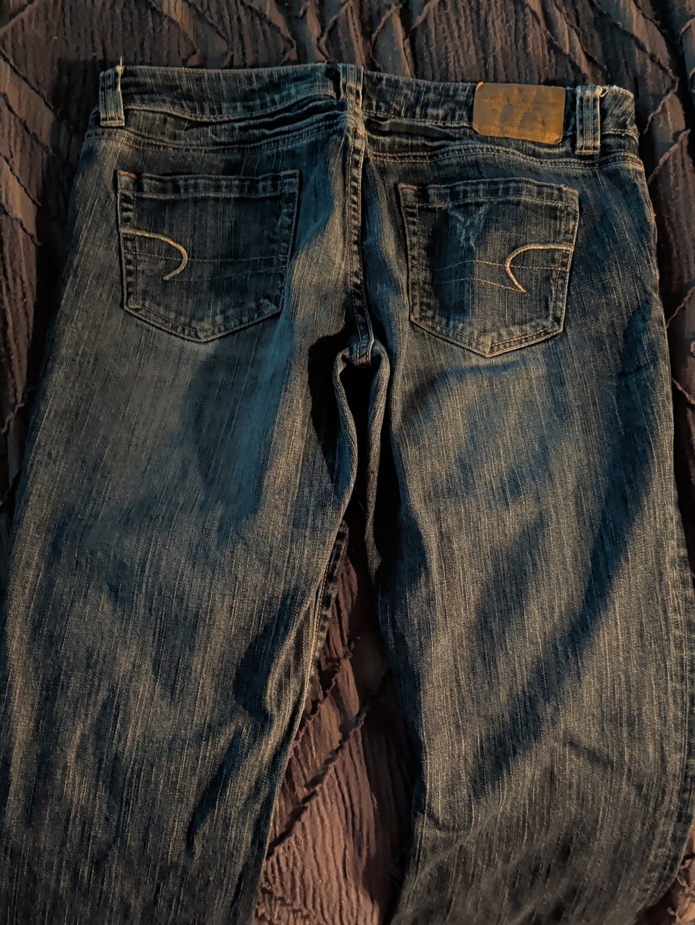 American Eagle Outfitters Men's Dark Blue Straight Jeans